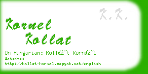 kornel kollat business card